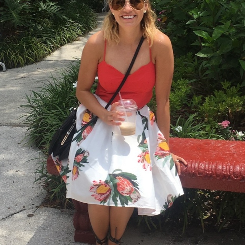 CO|TE Floral White Skirt